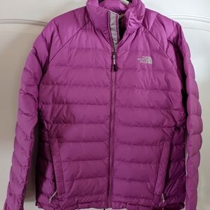 The North Face purple puffy jacket